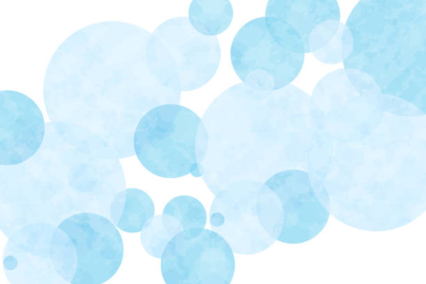 블루 폴카 도트 - 물방울무늬 일러스트 stock illustrations