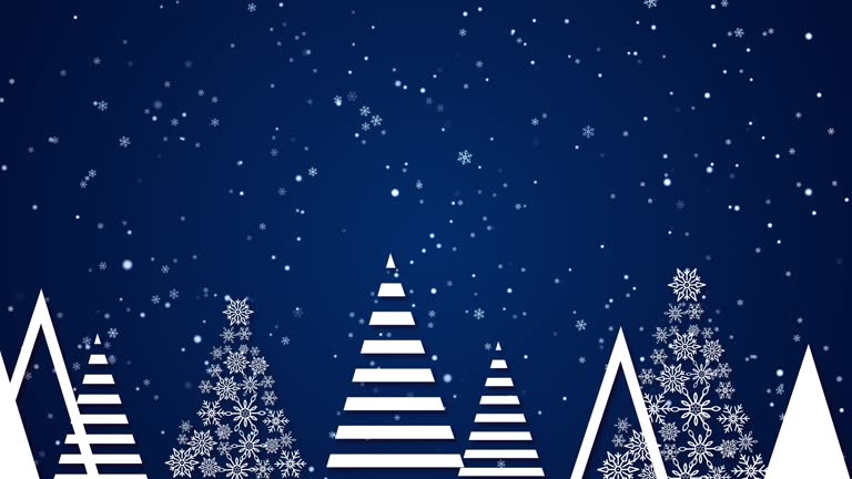 Christmas and new year and winter holidays themed Snow Flat Loop background animation.