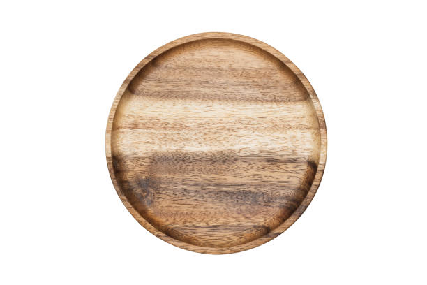 istock Isolated wooden plate with clipping path. 1328471404