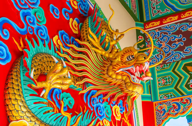 istock buddhist Dragon Head in a chinese temple 1328478968