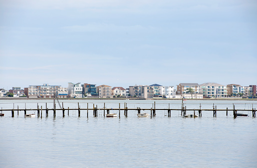 typical boat shacks in the Mecklenburg Lake District, Germany