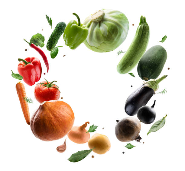 istock Large set of isolated vegetables on a white background 1328480444