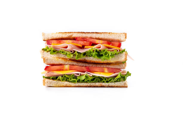 istock Sandwich with tomato,lettuce,ham and cheese 1328484575