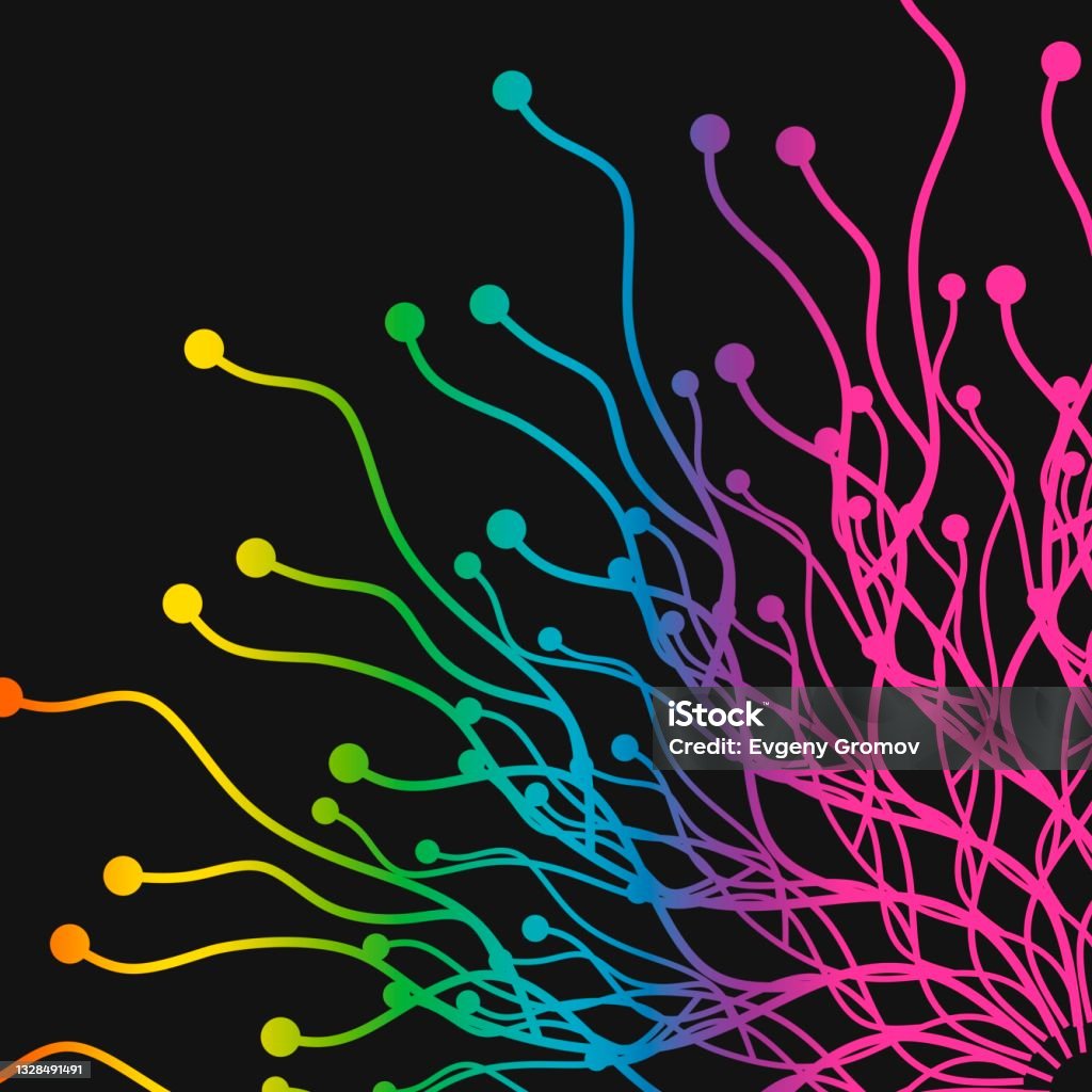 Computer Science Dots Data Science Concept Lines With Dots Connected Style Stock Illustration ...