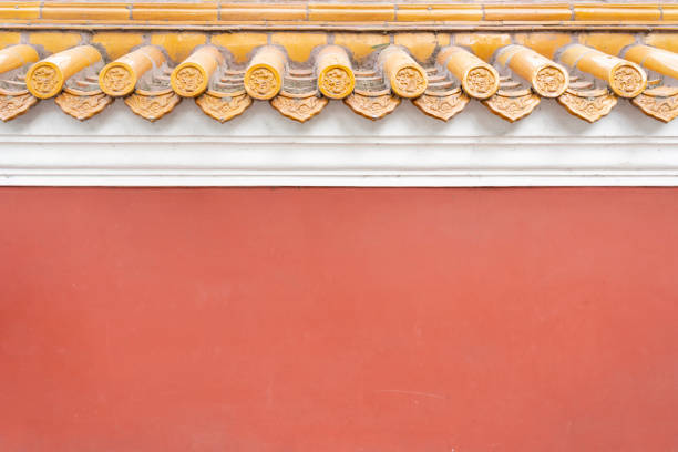 istock A Chinese ancient red wall under the sun 1328494420