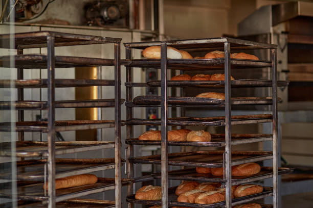 istock Freshly baked loaf on store shelves 1328494694