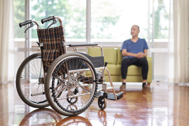 istock Elderly people in long-term care facilities and wheelchairs 1328496427