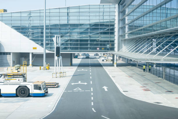 istock Internal roads in the airport 1328497559