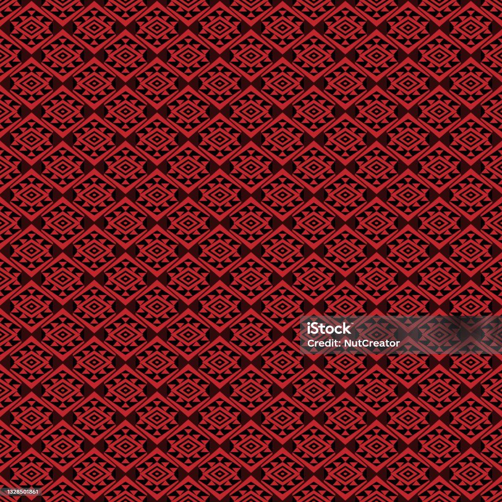 Red Rnb Pattern Fabric Red Tone Geometry Simply Seamless Pattern Ethnic Pattern ...