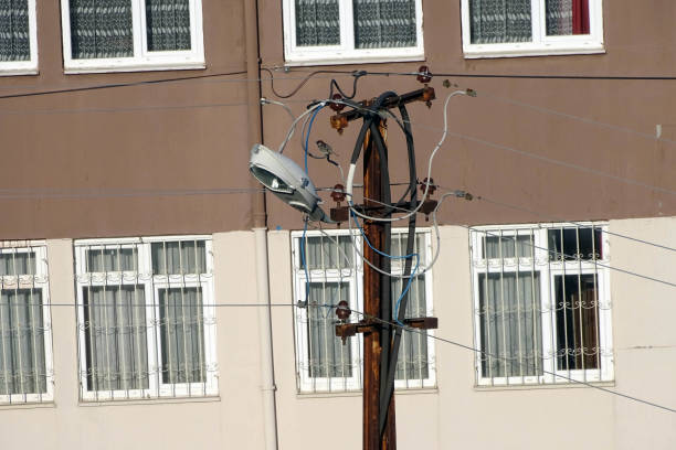 street lamp on blue sky and lamppost,
