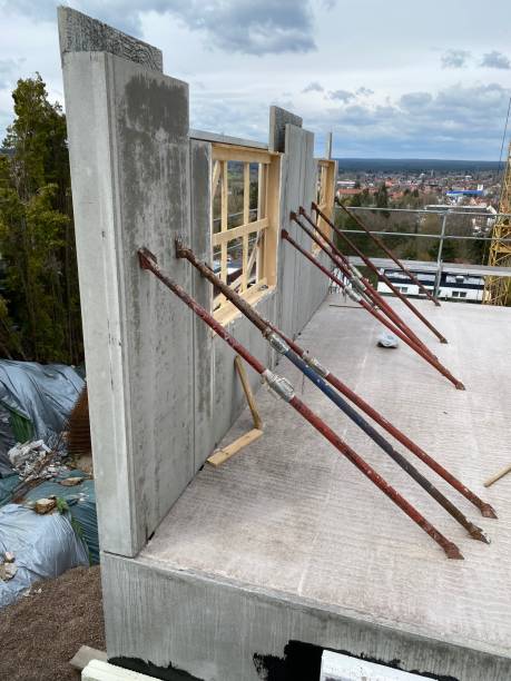 istock House construction site on a slope. 1328506360