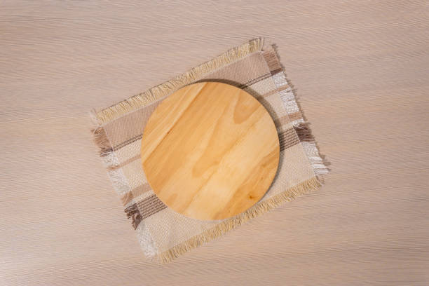 istock template wooden dish background on a light background. space for copying text 1328506417