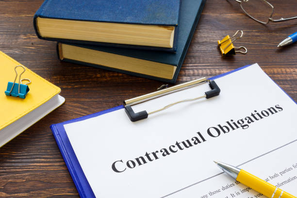 istock Agreement with Contractual obligations list on the table. 1328513455