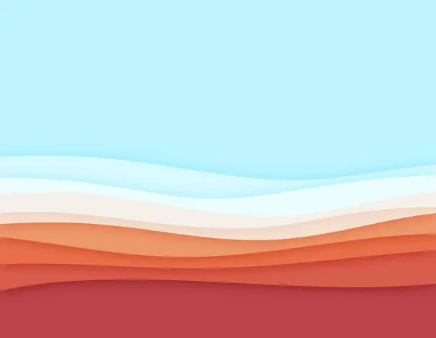 Vector illustration of Landscape Abstract Waves Background