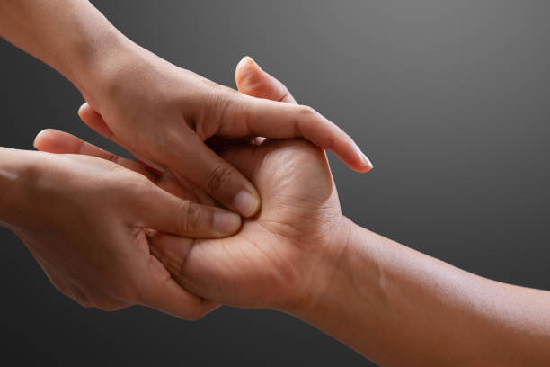 istock Thai massage, A man is massaging his hands. 1328515148