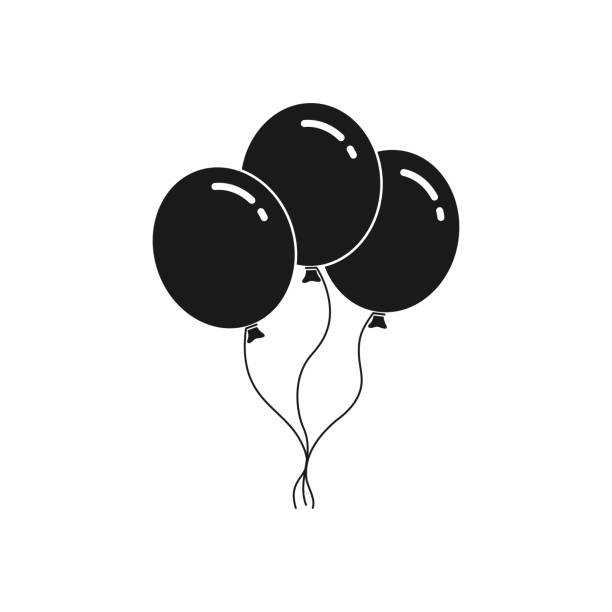 platform Wrijven Onderdrukking 3 Balloons Stock Illustration - Download Image Now - Balloon, Hot Air  Balloon, Black And White - iStock