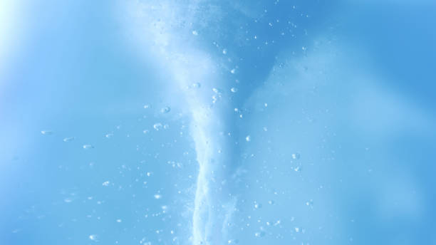 istock Underwater Macro High Speed Real Water Bubble Vortex Swirl Whirlpool Plate Studio Shot 1328526685