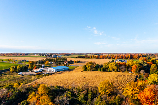 Danish farm building, agriculture farming, large complex