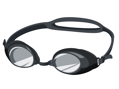 Underwater glasses (goggles), Japanese summer traditional icon illustration [vector image]