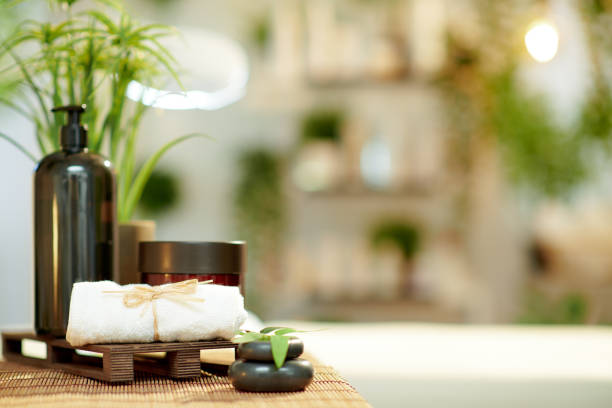 istock towel and cosmetics in modern beauty studio 1328536067