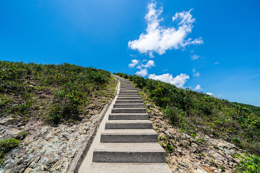 Footpath in Wilson Trail, Stanley Gap Road at Hong Kong