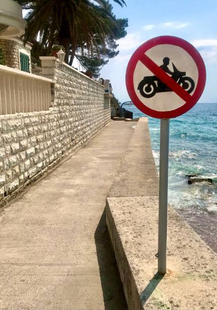 No motorcycles on the mediterranean promenade.