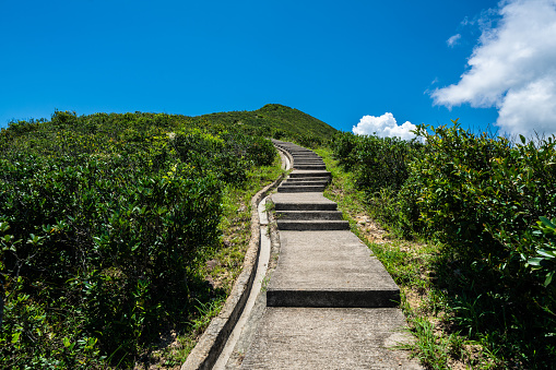 Footpath in Wilson Trail, Stanley Gap Road at Hong Kong