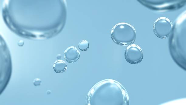 istock Transparent Cosmetic Gas Bubbles Under Water in Full Frame Macro Close Up Banner Background 1328546115