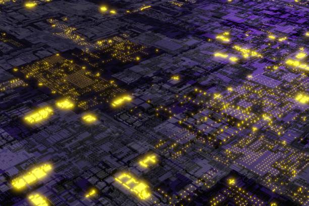 istock The motherboard system chip with neon-glow elements. A futuristic circuit board serves as the background. The internet and computer technology concepts. Illustration in 3d 1328547901