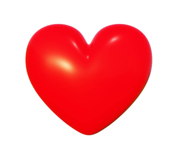 red heart terisolasi di latar belakang putih, ilustrasi 3d. - grafi citra foto foto potret stok, foto, & gambar bebas royalti