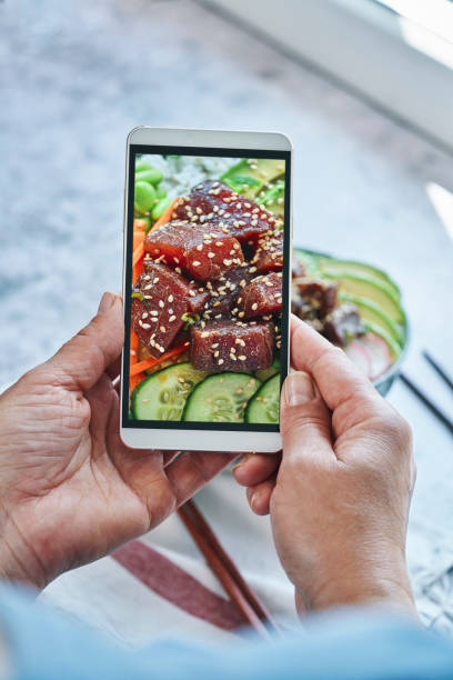 istock Preparing Ahi Tuna with Cucumber, Radish, Carrots and Avocado 1328555841
