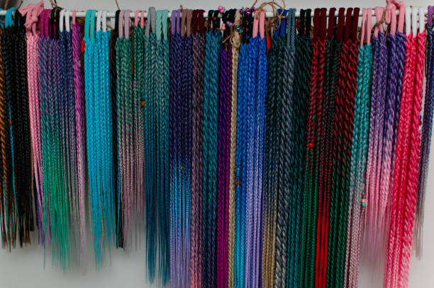 istock Hair accessory, colored braids of  artificial hair 1328558875