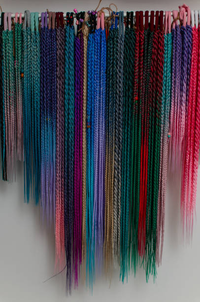 istock Hair accessory, colored braids of  artificial hair 1328558892