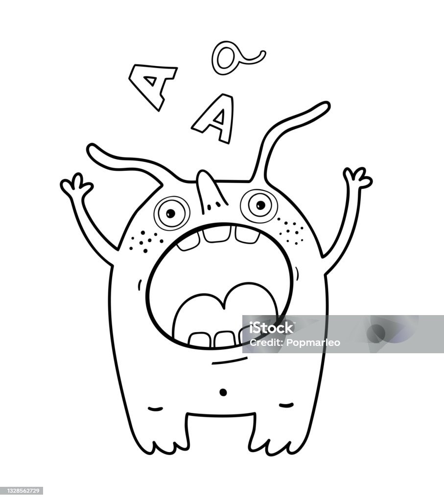 Ilustración de Carta Gritando Un Monstruo Para Niños Página Para Colorear y más Vectores Libres de Derechos de Animal - iStock Ilustración de Carta Gritando Un Monstruo Para Niños Página Para Colorear y más Vectores Libres de Derechos de Animal - iStock