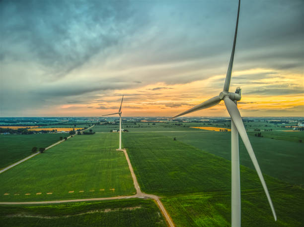istock Wind Turbines at Sunset, Southwestern Ontario, Canada 1328580263