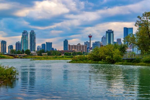 istock Cloudy Blue Sky Over Downtown Calgary And The Bow River 1328580328