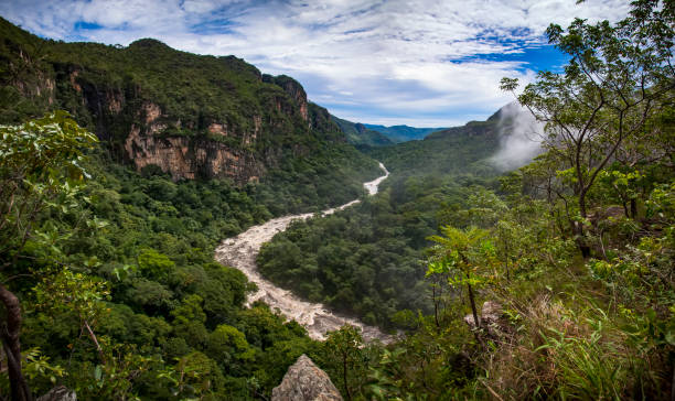 Landscape photographed in Chapada dos Veadeiros National Park, Goias. stock photo
