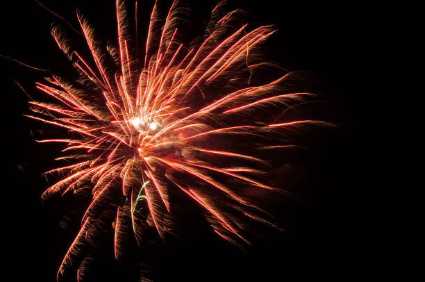 istock Colorful fireworks in the night sky 1328582963