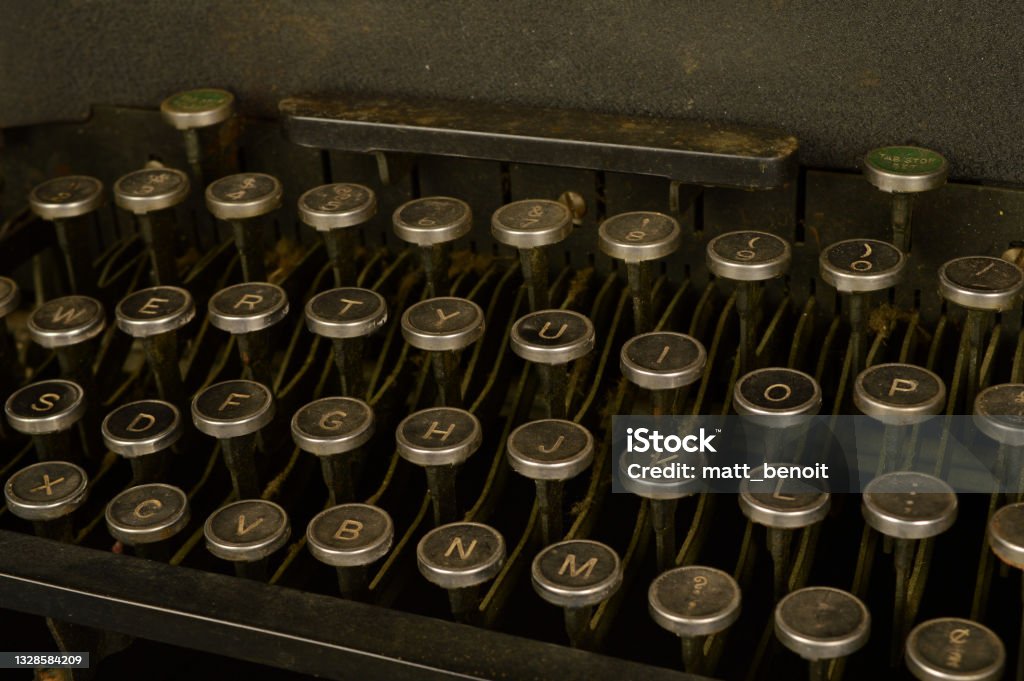 Older Keypad Old Typewriter Keypad Stock Photo - Download Image Now - Alphabet ...