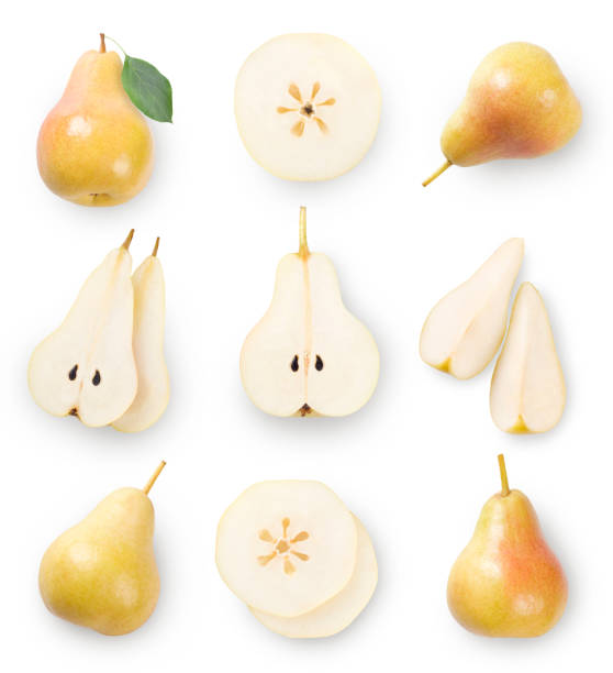 A set of yellow pear