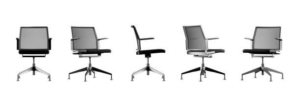 istock Office Chair isolated on white background with clipping path. Different positions. 1328588890