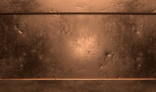 istock Copper metal scratched grunge background 1328591850