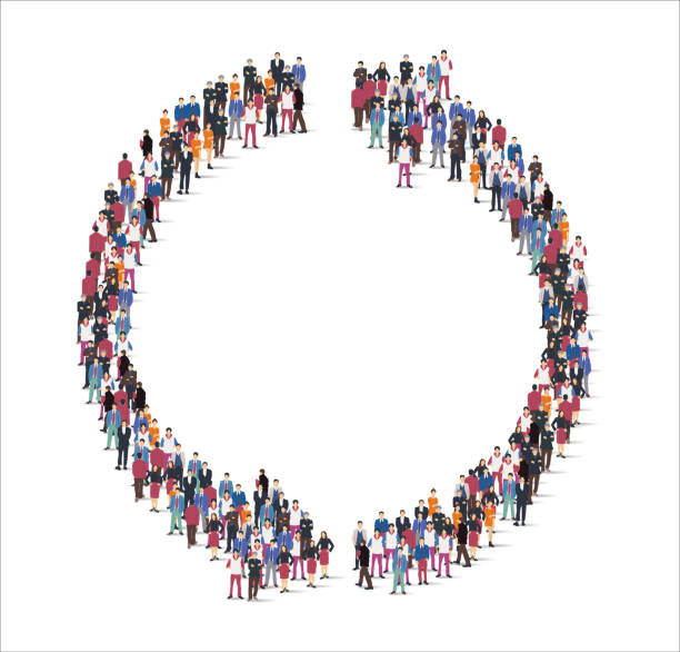 istock People and business group in the form of Cyclic rotation symbol 1328594180