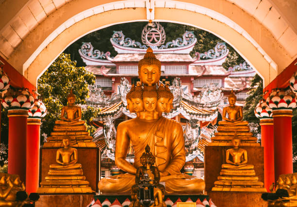 istock Wat Khao Isan and Wat Thepprathan in Ratchaburi, Thailand 1328601566