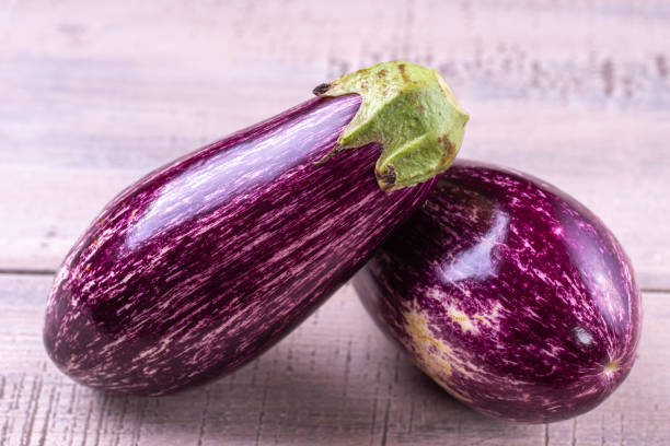 shima murasaki nasu - italian eggplant photos et images de collection