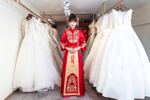 istock A bride in a Chinese wedding dress 1328613904