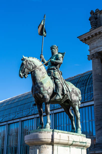 Otto I. of Wittelsbach in front of the bavarian state chancellery Munich,Germany Munich, Germany - Oct 01, 2020: Statue of Otto I. of Wittelsbach. Located in front of the bavarian state chancellery in Munich, Bavaria, Germany. bavarian state parliament stock pictures, royalty-free photos & images