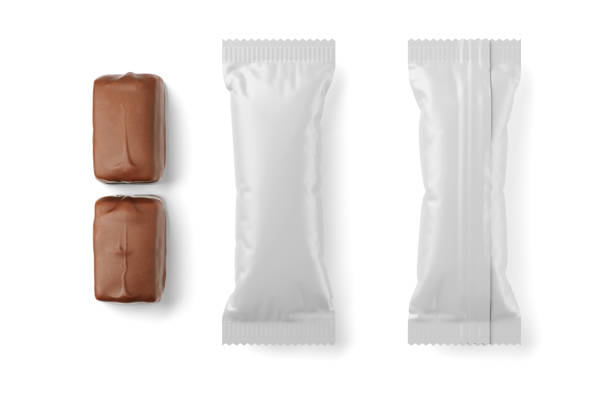 istock Chocolate bar or candy and clean package isolated on white. 3D rendering 1328621557