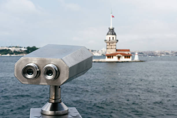 istock A viewing binoculars of telescope looking at the maiden's Tower 1328622224