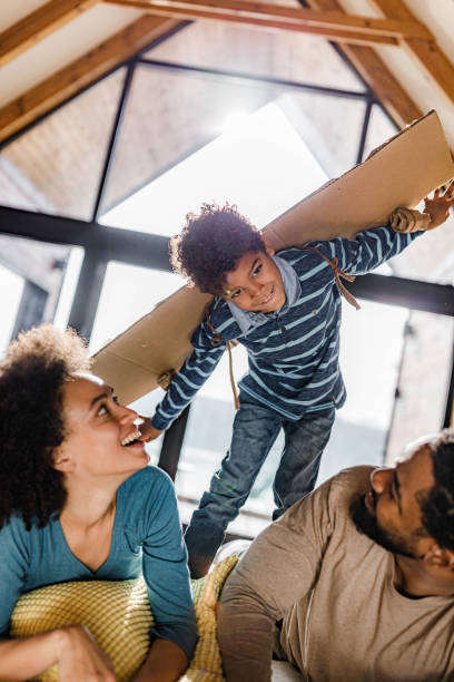 istock Look at me I'm flying like an airplane! 1328622237